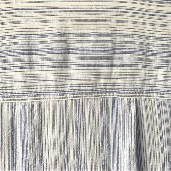 ATHLETA MICRO STRIPE PENINSULA BLUE WHITE TOP - Picture 8 of 8